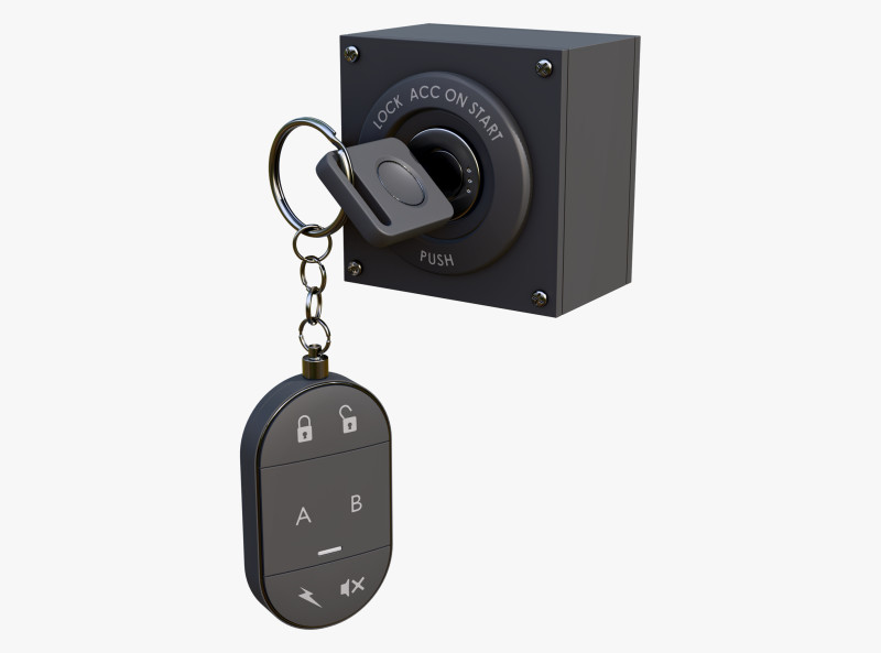 Car Ignition Key with Remote Control M1 Modelo 3D .c4d .max .obj .3ds .fbx .stl .blend 