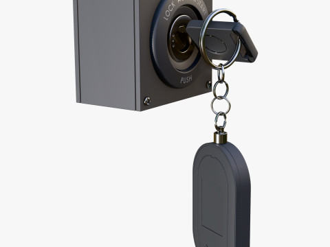 Car Ignition Key with Remote Control M1 Modelo 3D