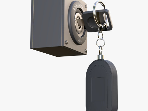 Car Ignition Key with Remote Control M1 Modelo 3D