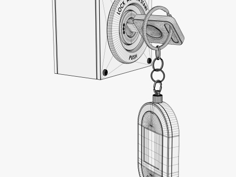 Car Ignition Key with Remote Control M1 Modelo 3D