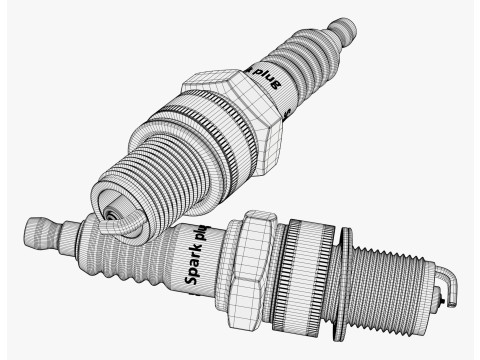 Spark Plug Ignition Auto Part M1 3D 模型