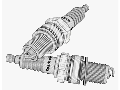 Spark Plug Ignition Auto Part M1 3D Model