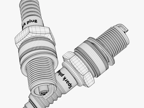 Spark Plug Ignition Auto Part M1 3D Model