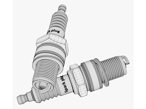 Spark Plug Ignition Auto Part M1 3D 模型
