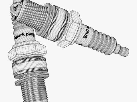 Spark Plug Ignition Auto Part M1 3D 模型