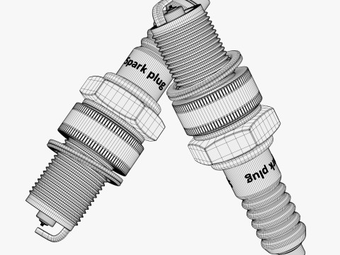 Spark Plug Ignition Auto Part M1 3D 模型