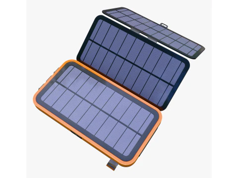 Carregador de painel solar dobr&aacute;vel Powerbank M1 Modelo 3D