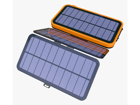 Carregador de painel solar dobr&aacute;vel Powerbank M1 Modelo 3D