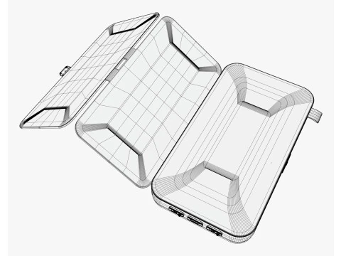 Carregador de painel solar dobr&aacute;vel Powerbank M1 Modelo 3D