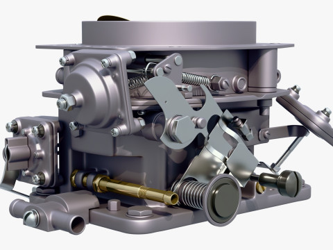 Classic Carburetor Fuel System M1 3D 模型