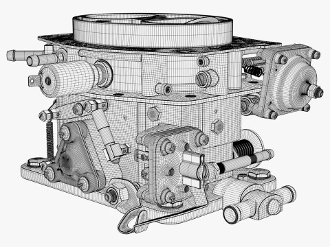 Classic Carburetor Fuel System M1 3D 模型