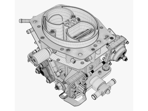 Classic Carburetor Fuel System M1 3D 模型