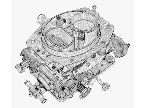 Classic Carburetor Fuel System M1 3D 模型