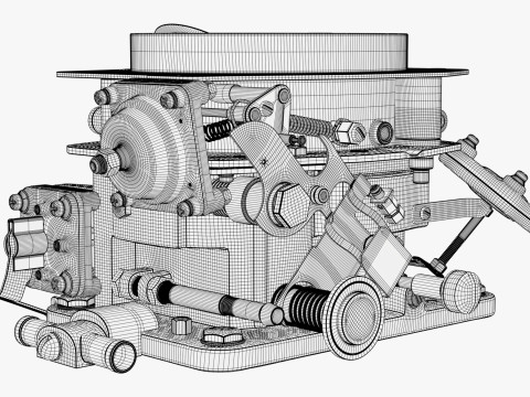 Classic Carburetor Fuel System M1 3D 模型