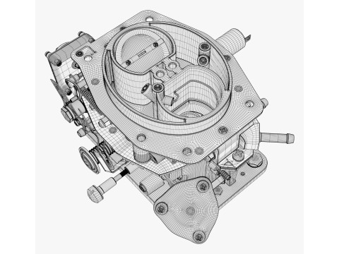 Classic Carburetor Fuel System M1 3D 模型
