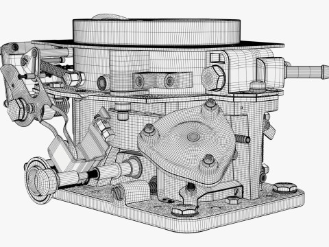 Classic Carburetor Fuel System M1 3D 模型