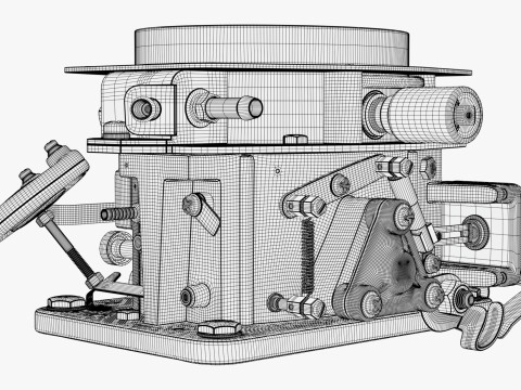 Classic Carburetor Fuel System M1 3D 模型