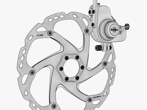 Bicycle Disc Brake System M1 3D Model
