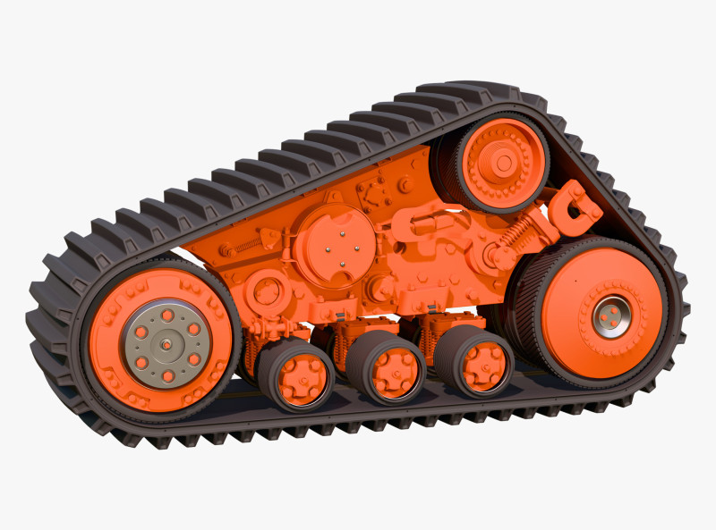 Rubber Track Assembly M1 3D Model .c4d .max .obj .3ds .fbx .stl .blend