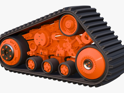 Rubber Track Assembly M1 3D Model