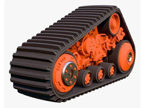 Gruppo cingoli in gomma M1 Modello 3D