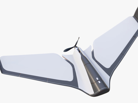 Flying Wing Drone UAV Propeller M1 3D Model