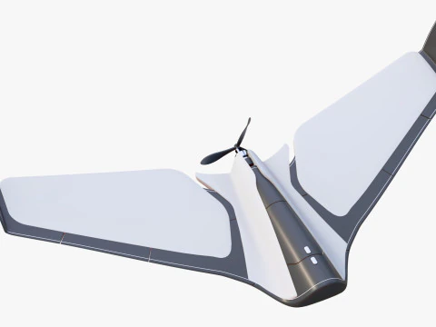 Flying Wing Drone UAV Propeller M1 3D Model