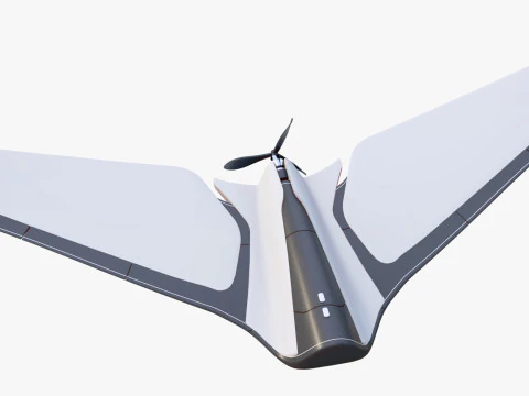 Flying Wing Drone UAV Propeller M1 3D Model