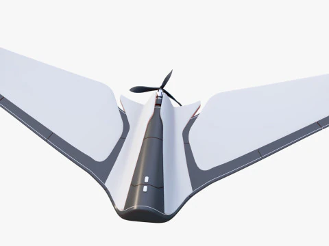 Flying Wing Drone UAV Propeller M1 3D Model