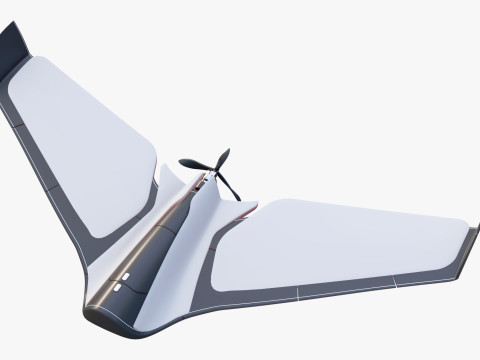 Flying Wing Drone UAV Propeller M1 3D Model