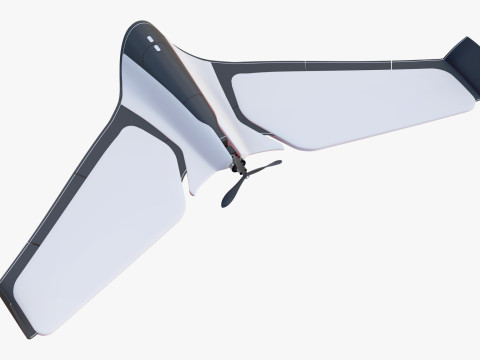 Flying Wing Drone UAV Propeller M1 3D Model