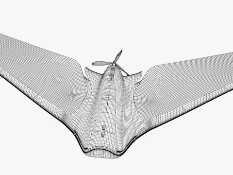 Flying Wing Drone UAV Propeller M1 3D Model