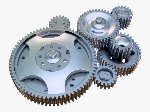 Gear Mechanism M1 3D Model