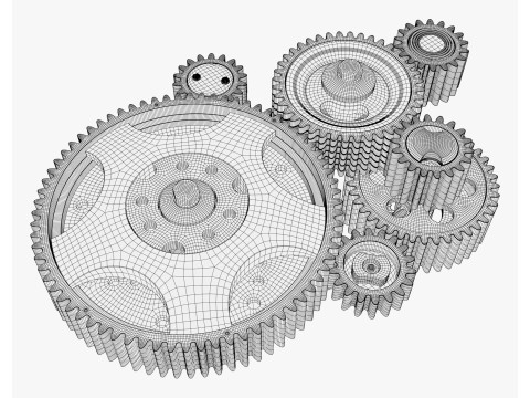 Gear Mechanism M1 3D 模型