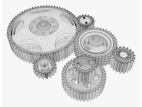 Gear Mechanism M1 3D Model