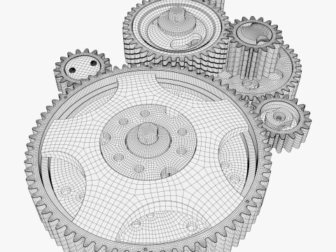 Gear Mechanism M1 3D 模型