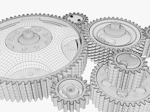Gear Mechanism M1 3D Model