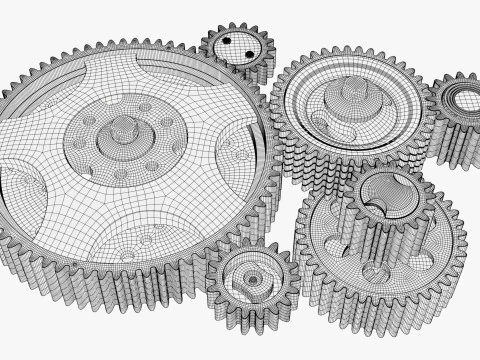 Gear Mechanism M1 3D Model