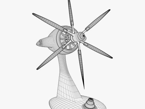 Desk Fan in Aviation Style M1 Modello 3D