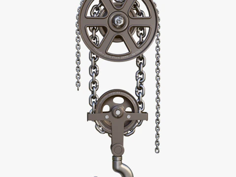 Chain Hoist with Hook M1 3D Model