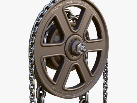 Chain Hoist with Hook M1 3D Model