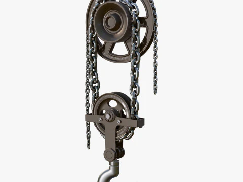 Chain Hoist with Hook M1 3D Model