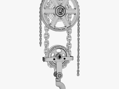 Chain Hoist with Hook M1 3D Model