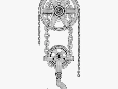 Chain Hoist with Hook M1 3D Model