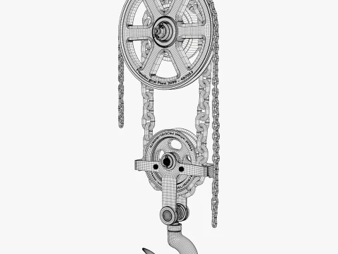 Chain Hoist with Hook M1 3D Model