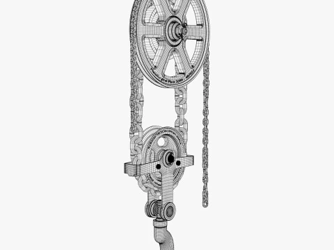 Chain Hoist with Hook M1 3D Model