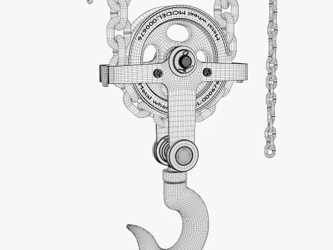 Chain Hoist with Hook M1 3D Model