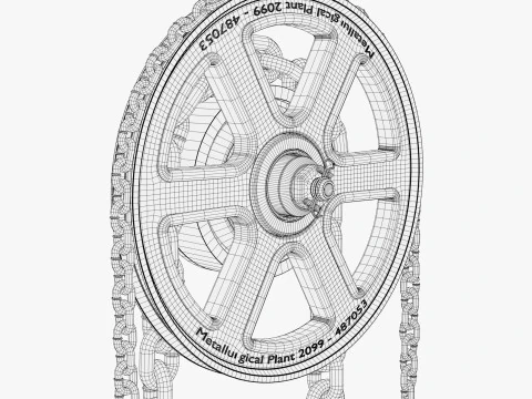Chain Hoist with Hook M1 3D Model