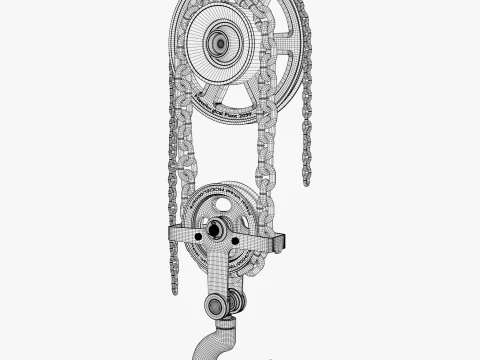 Chain Hoist with Hook M1 3D Model