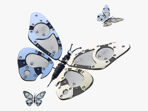 Mechanical Cyber Butterfly M1 3D Model